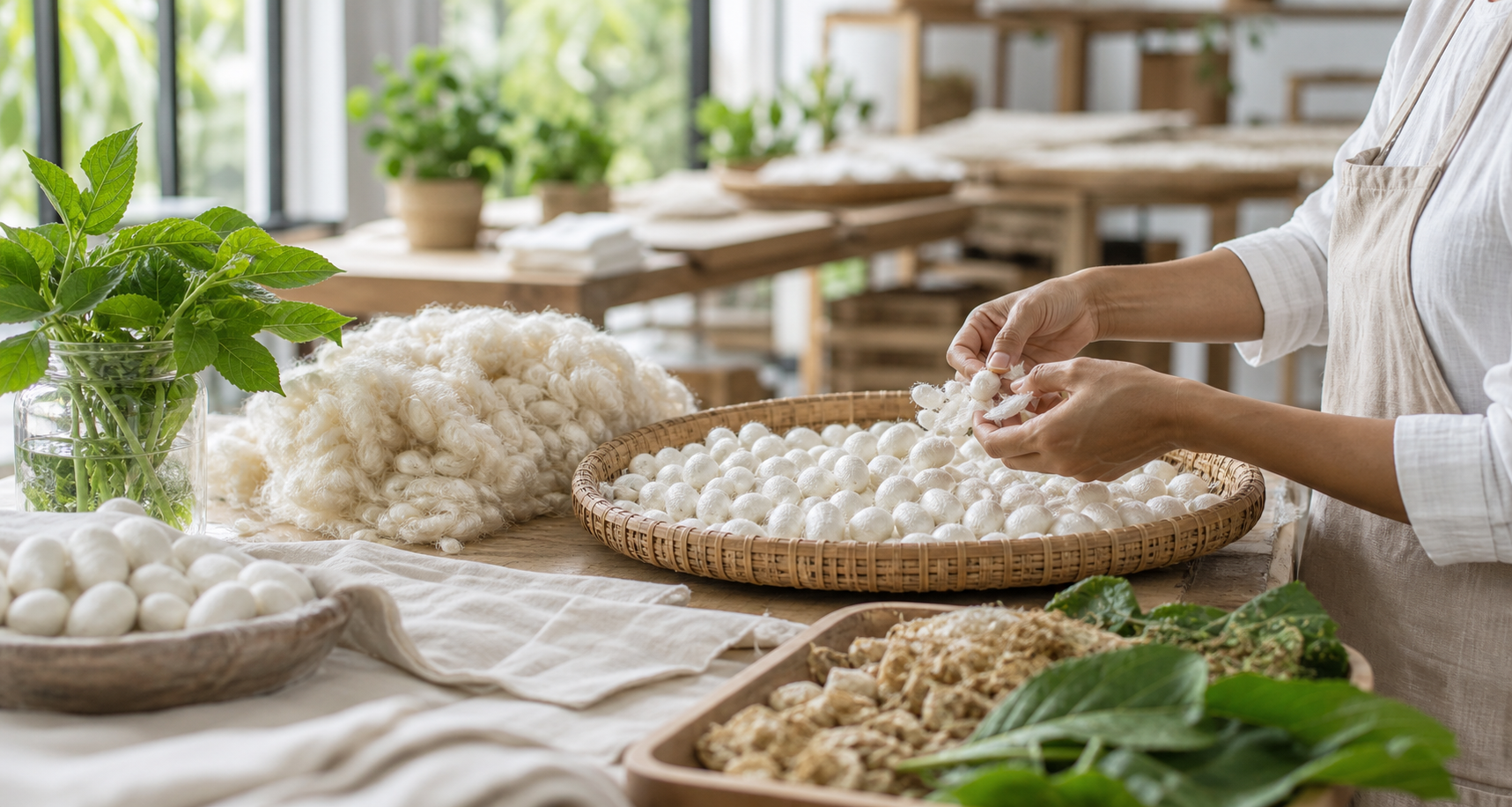 Sustainable silk zero waste